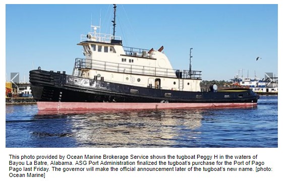 The ''Peggy H'' should be on its way soon